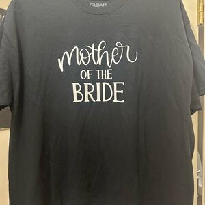 Mother of the Bride 2XL t-shirt AND matching tote. Black NWOT